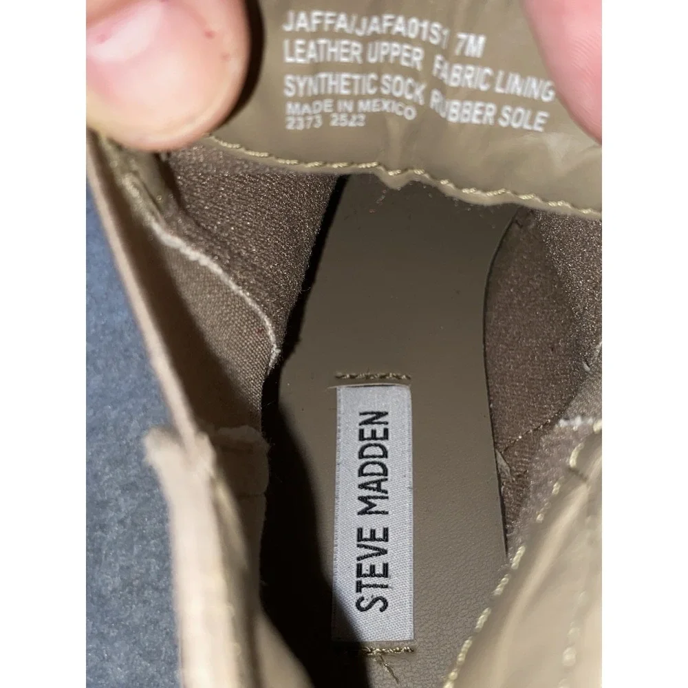 Steve Madden "Jaffa" Light Brown Suede Ankle Boot Women's Size 7M New W/ Scuffs - Picture 7 of 8